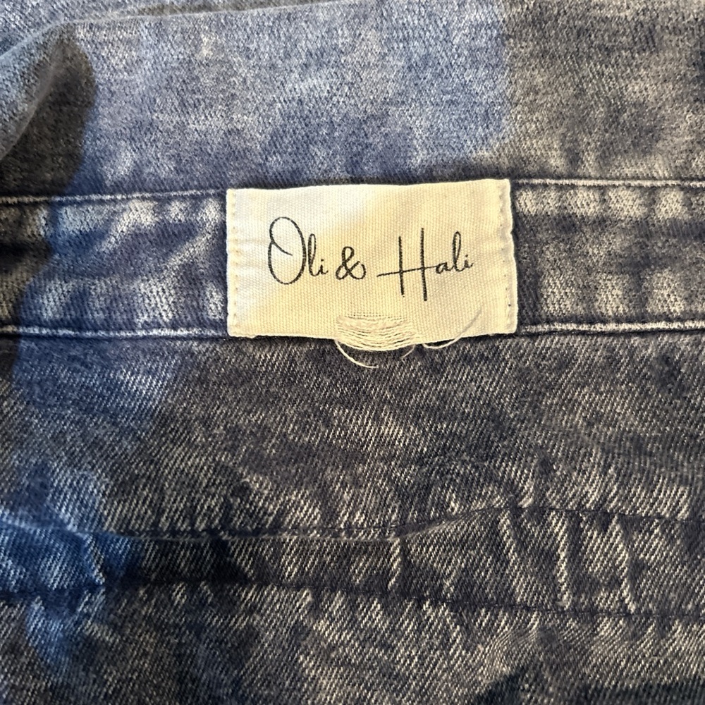 Oli & Hali Blue Patchwork Striped Button Down Shi… - image 3